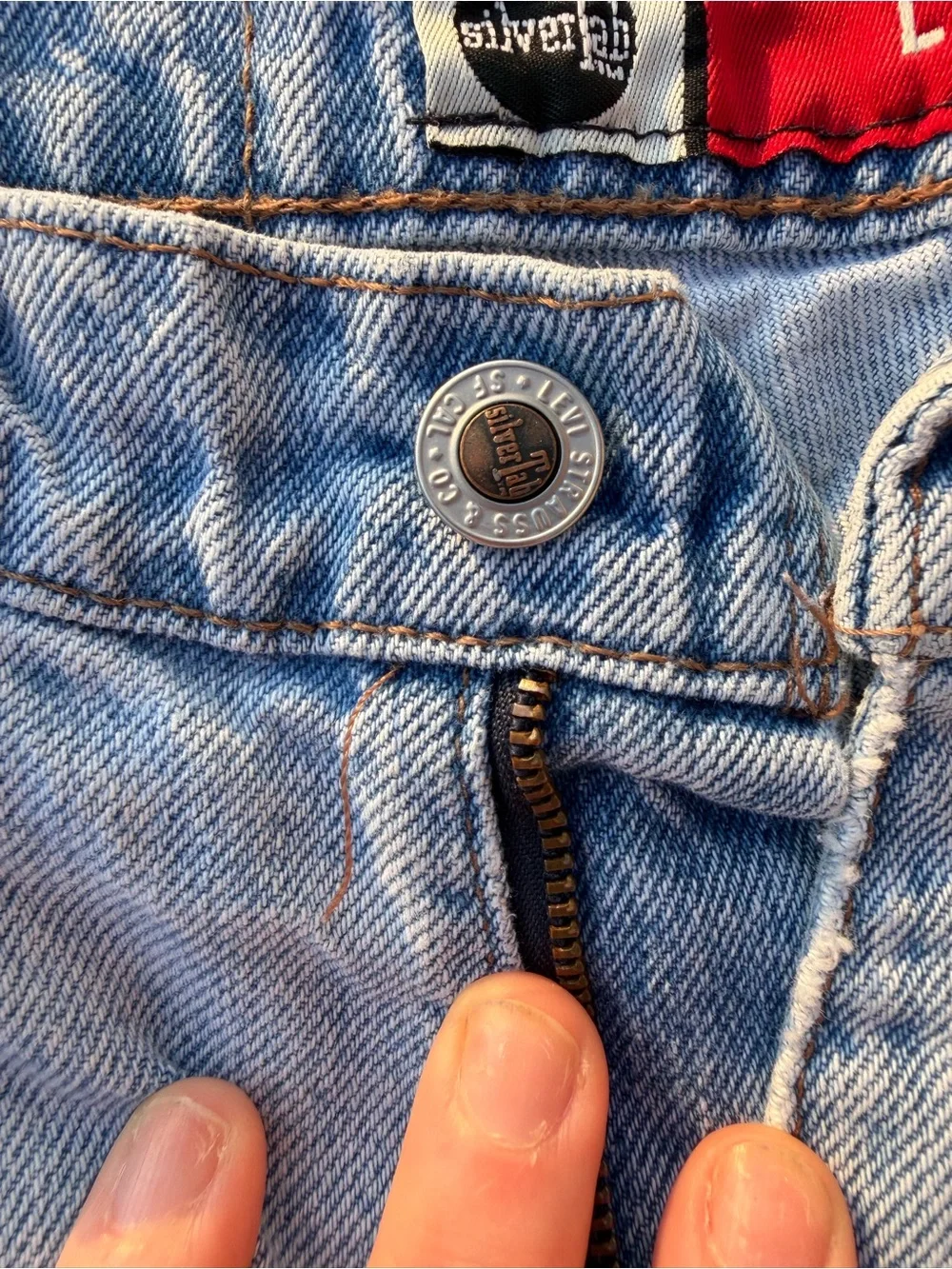 Vintage 90s Levis SilverTAB Denim Jean Shorts Mens Sz 32 Blue Loose Fit USA Y2K